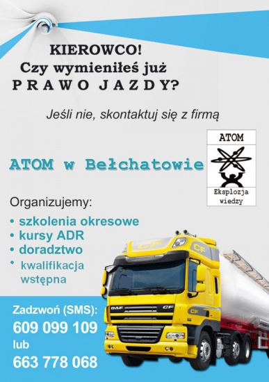 SZKOLENIA OKRESOWE, KURSY ADR I KWALIFIKACJA WSTĘPNA!