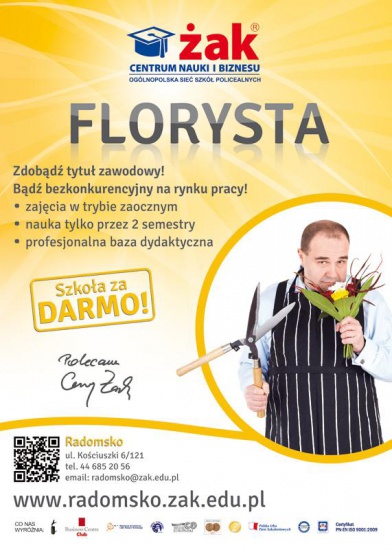 Pilnie potrzebny FLORYSTA! Wysobie zarobki!