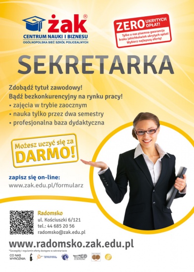 Sekretarka - nauka tylko w Żaku!