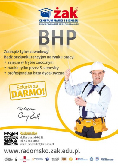 Zostań BHP-owcem ZA DARMO!