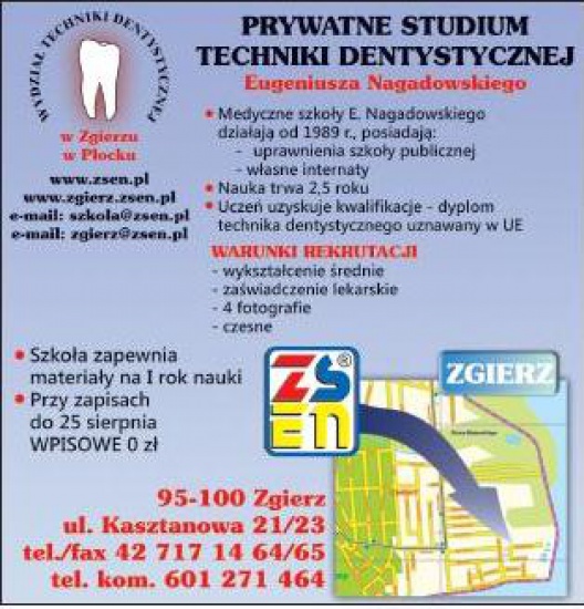 Zgierz, techniki dentystyczne, 0 zł